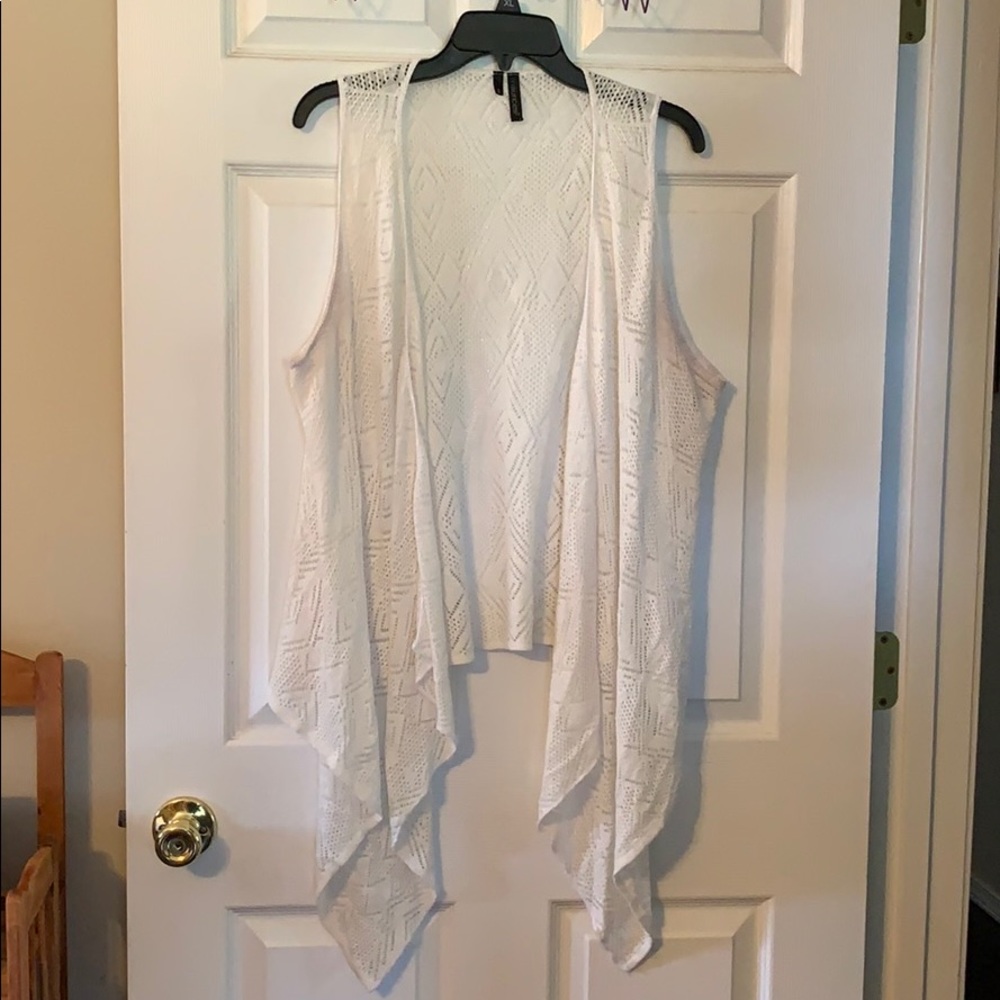 Maurices Drape Front Crochet Vest